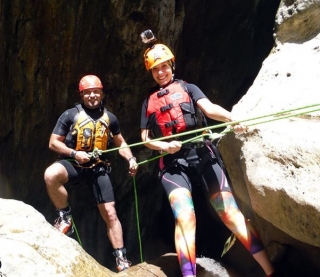  discesa in corda doppia nel canyon 